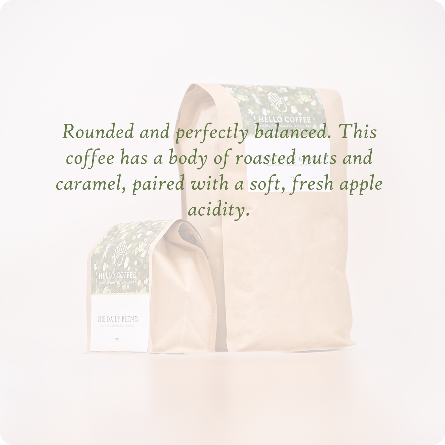 The Daily Blend 1kg & 250g bag – freshly roasted whole bean coffee from Hello Coffee